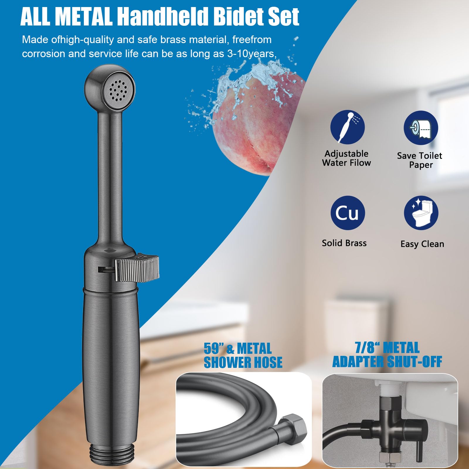 SonTiy bidet sprayer backflow preventer prevents cross-connection and leaks.