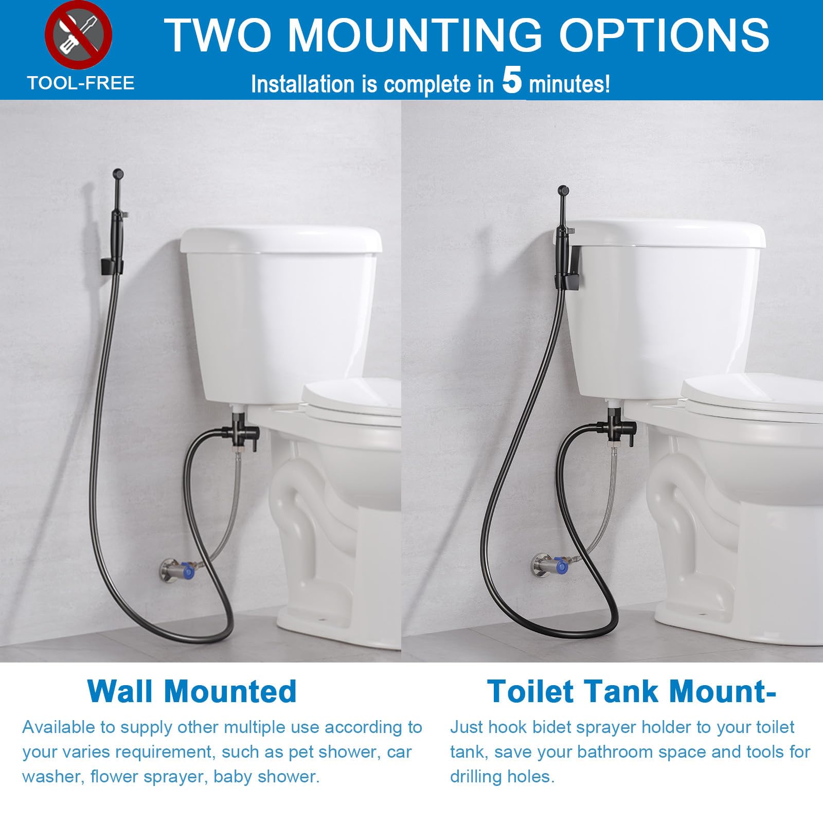 SonTiy cloth diaper sprayer setup for diapers cleaning.