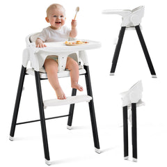 Soobaby convertible high chair with removable tray for easy meals and cleaning.