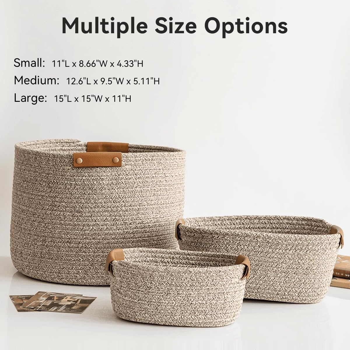 SOORXIEIN living room decor basket adds texture to shelves