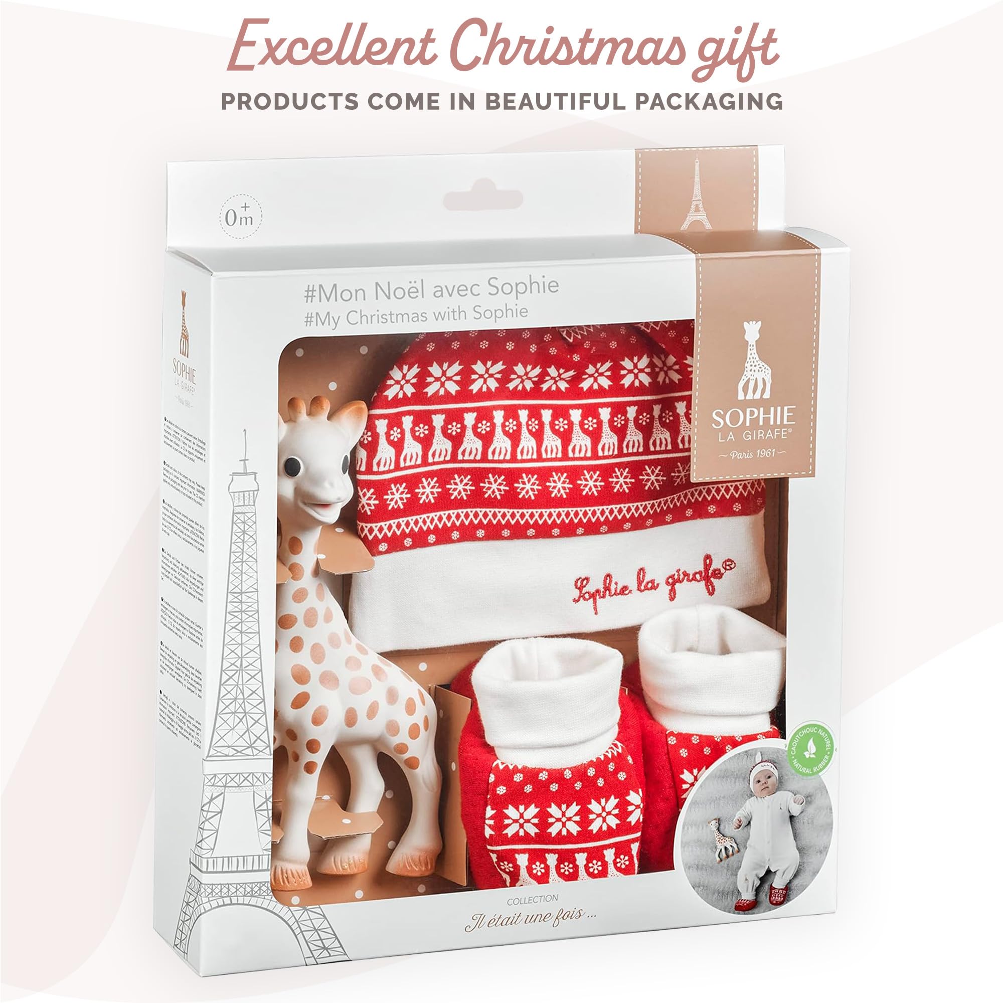 Sophie la girafe detailed dark spots showcase sensory contrast