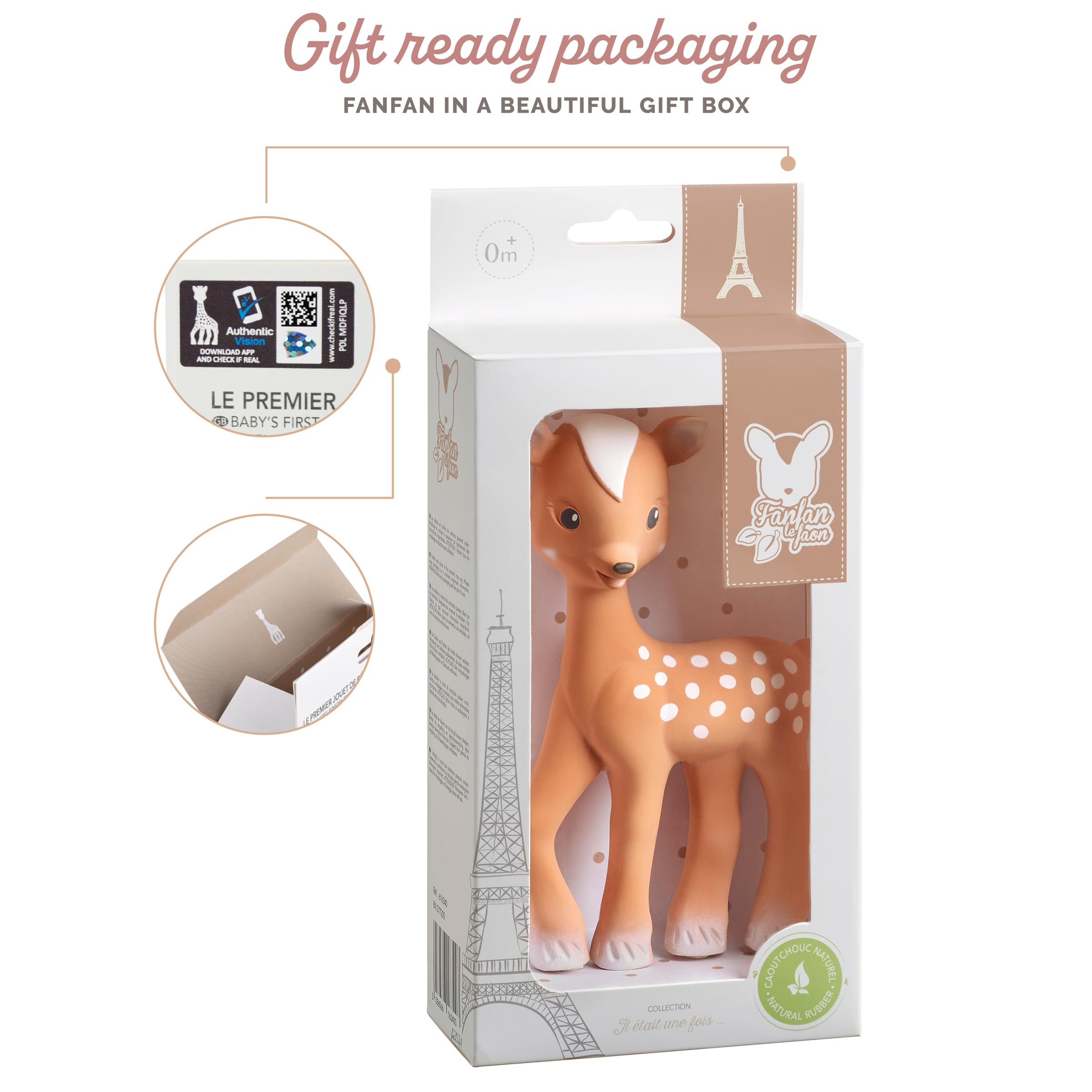 Fanfan teether collectible companion to Sophie la girafe.