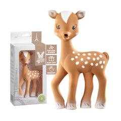 Sophie la girafe Fanfan teether in natural rubber for gentle teething.