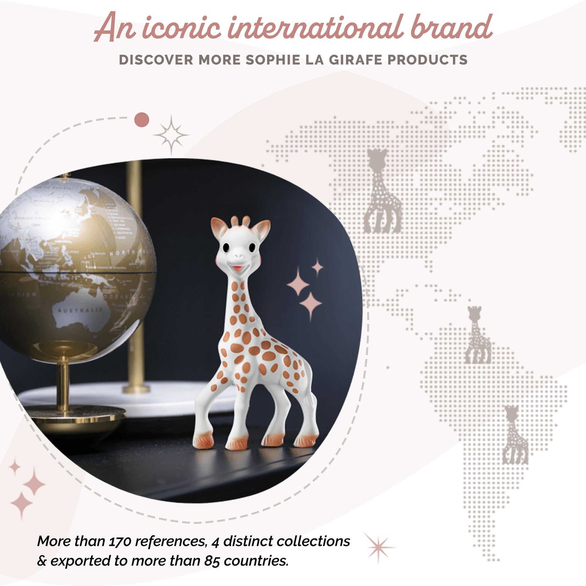 Sophie la girafe Fresh Touch features a soft, lightweight body for easy grasp.