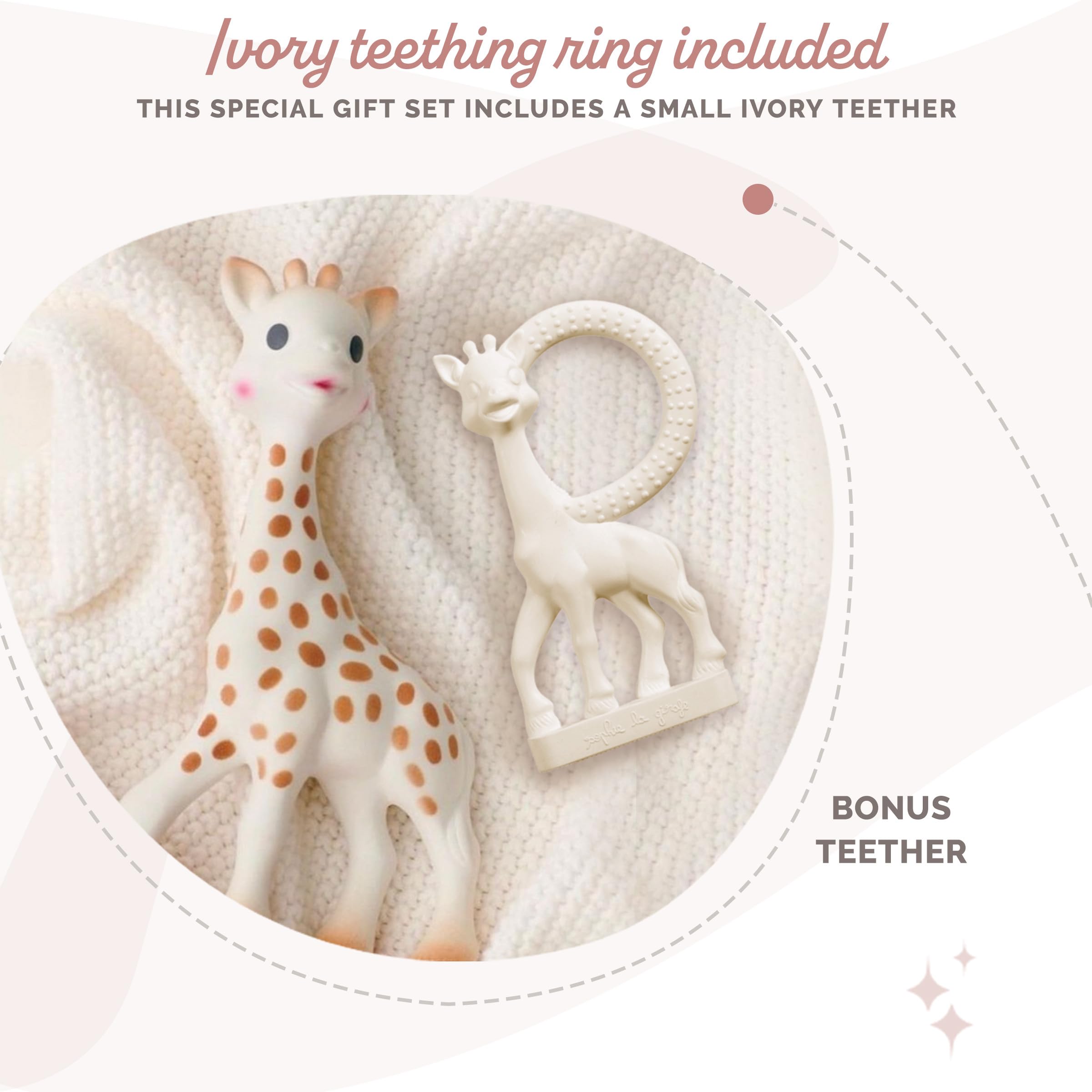 Sophie la girafe mini teether compact design offers soothing relief on the go