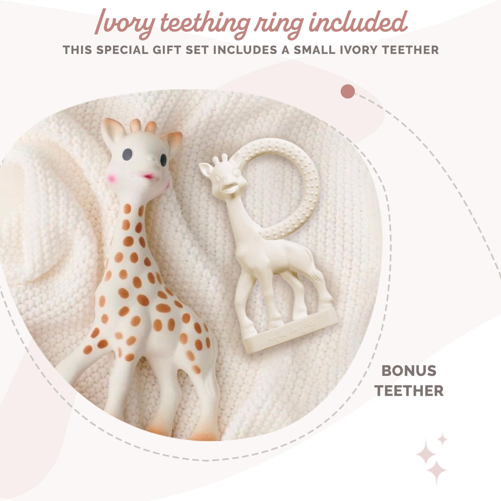 Sophie la girafe mini teether compact design offers soothing relief on the go