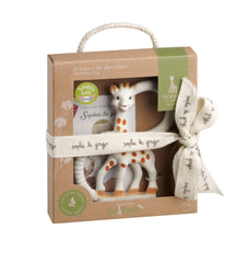 Sophie la girafe teething ring with ridges for teething development.