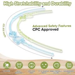 SOPKDEY Toy Straps silicone pacifier clip keeps pacifier within easy reach.