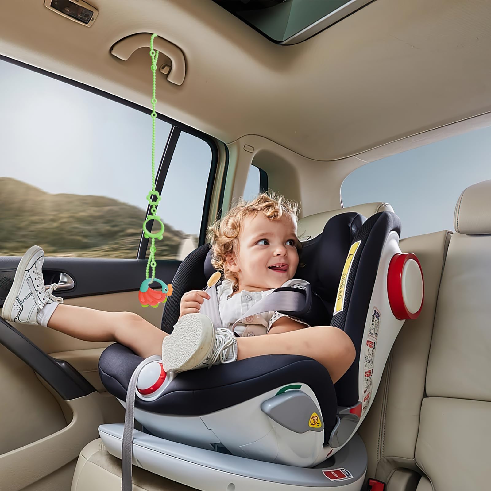Sopkdey teether clip keeps little toys within easy reach