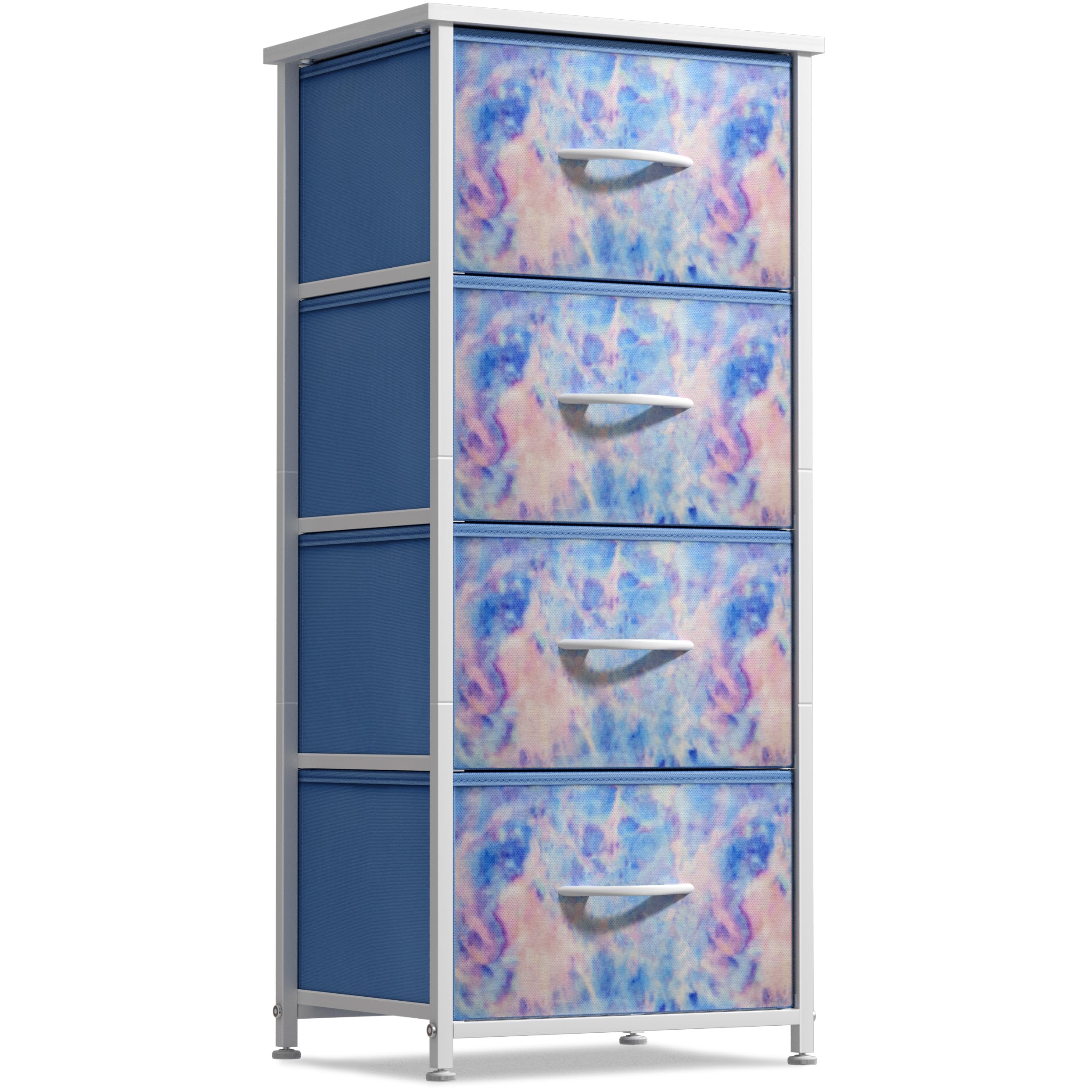 Sorbus dresser storage tower with 4-drawer tie-dye, ideal for decluttering bedrooms