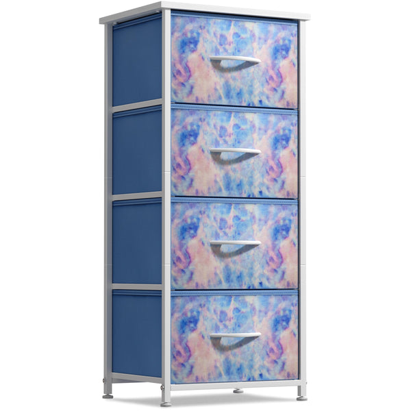 Sorbus dresser storage tower with 4-drawer tie-dye, ideal for decluttering bedrooms