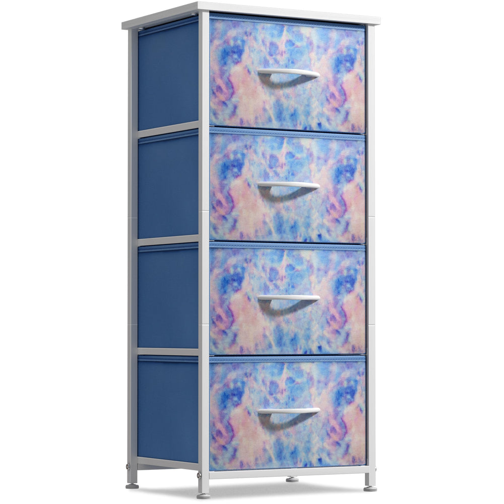 Sorbus dresser storage tower with 4-drawer tie-dye, ideal for decluttering bedrooms
