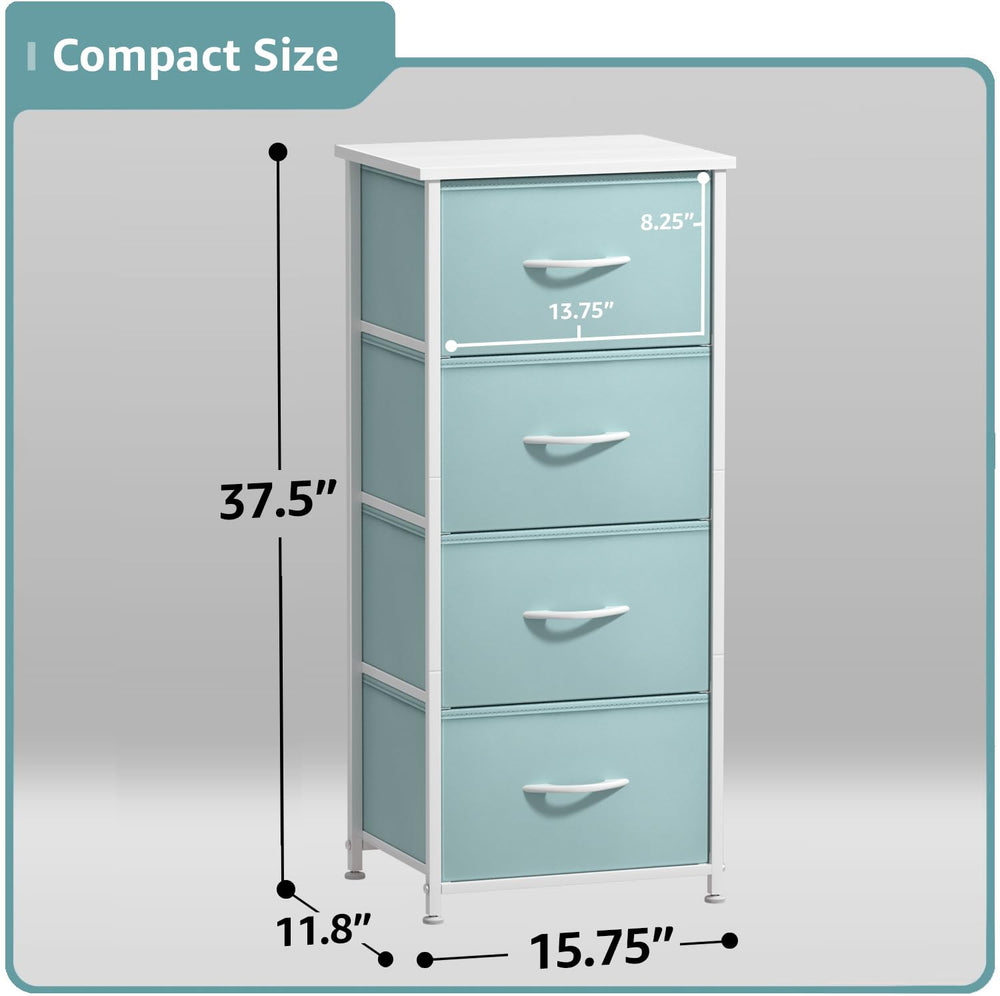 Sorbus Dresser Storage Tower closed drawers – discreet storage for cosmetics and toys.