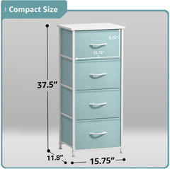 Sorbus Dresser Storage Tower closed drawers – discreet storage for cosmetics and toys.