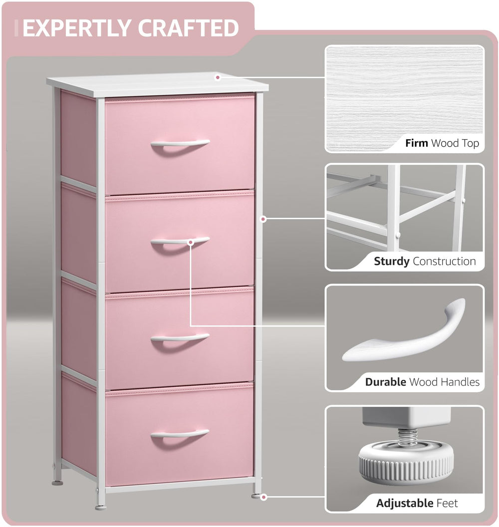 Sorbus Dresser Storage Tower removable drawers fold flat for compact storage