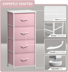 Sorbus Dresser Storage Tower removable drawers fold flat for compact storage