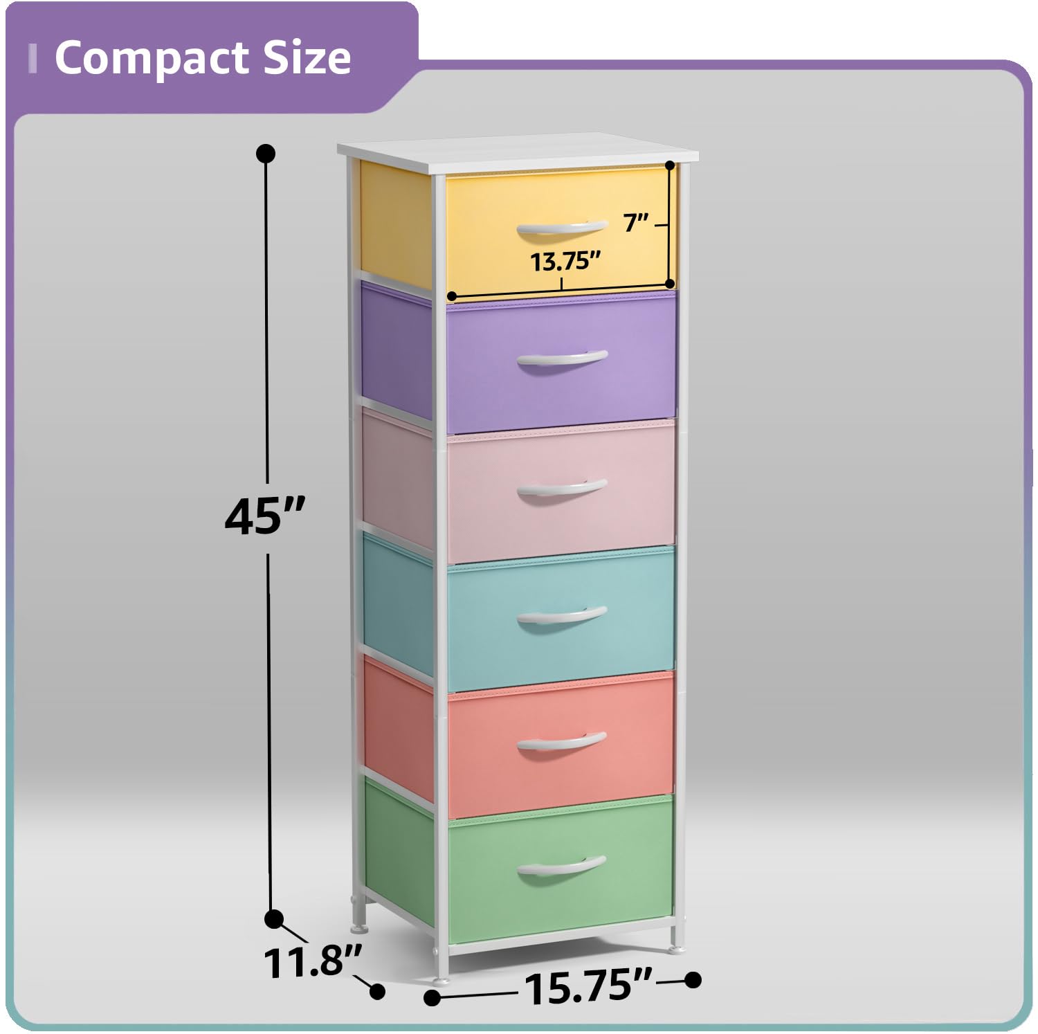 Sorbus fabric dresser clothing organizer with spacious drawers