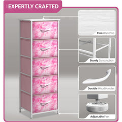Sorbus fabric dresser steel frame tall storage tower keeps closet organized