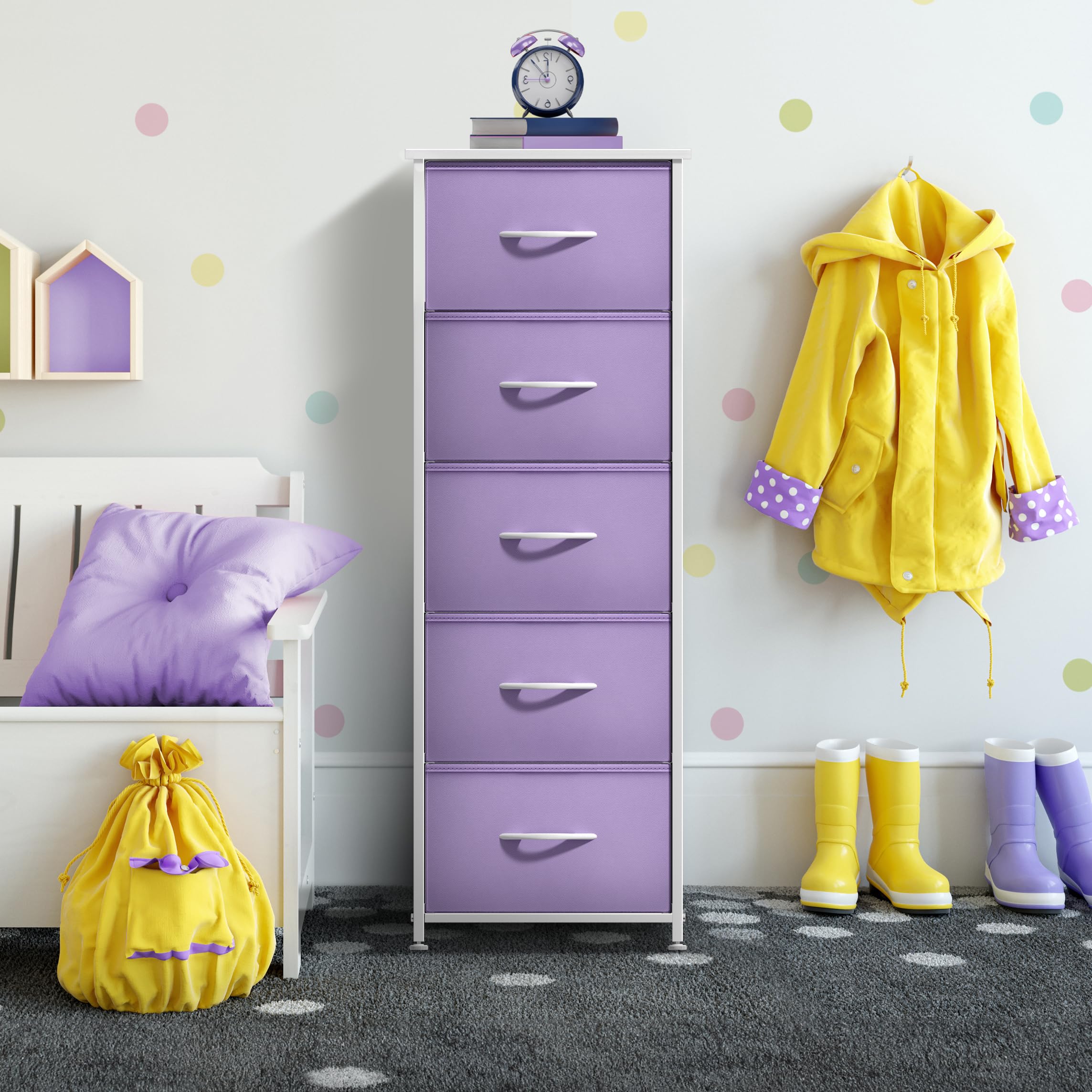 Sorbus kids’ bedroom organizer fits nursery, playroom, or teen room.