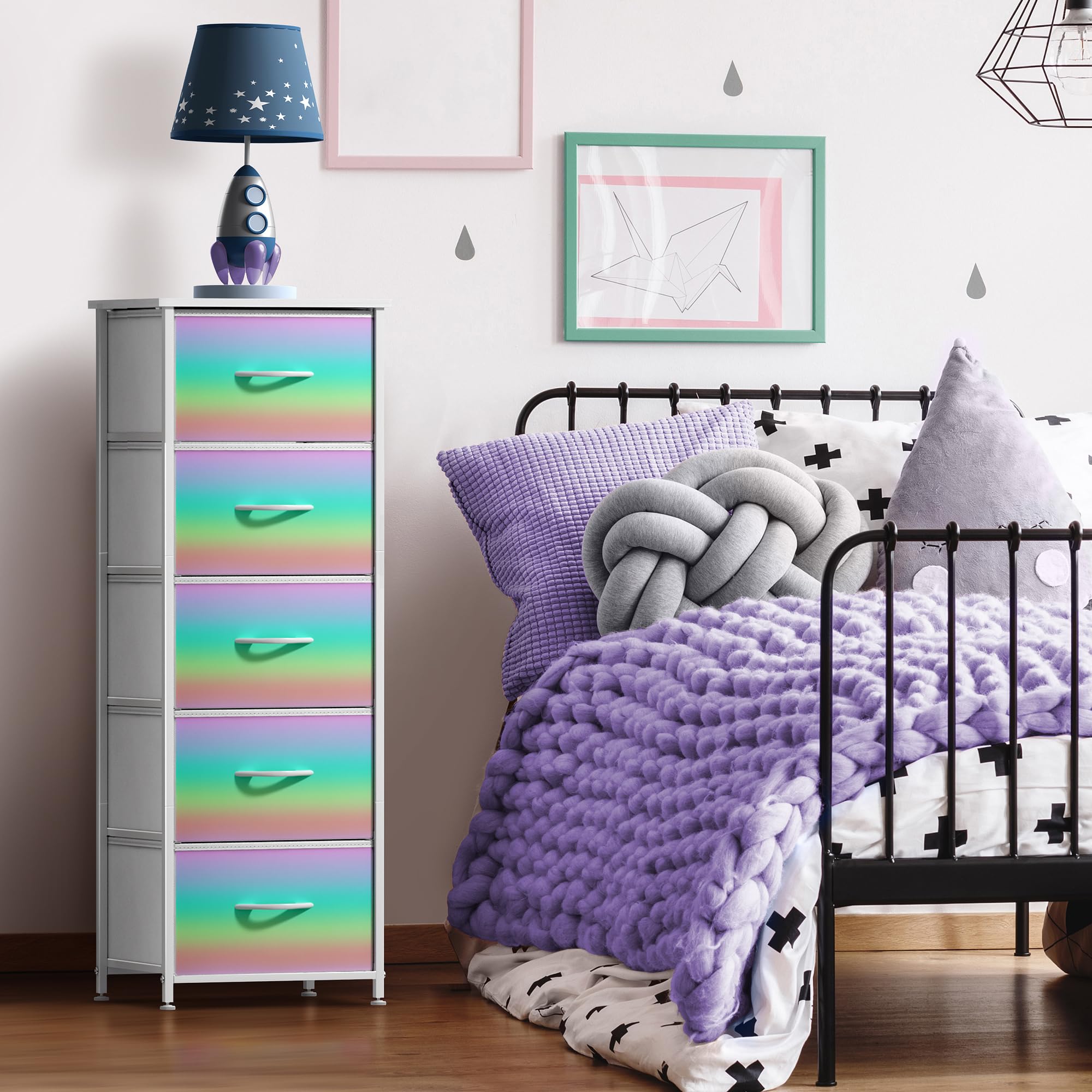 Sorbus Kids Dresser steel frame provides sturdy storage in kids' rooms