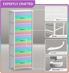 Sorbus Kids Dresser tie-dye bins enable easy toy access and organization