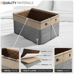 Sorbus linen-interior baskets protect delicate items while staying soft to touch.