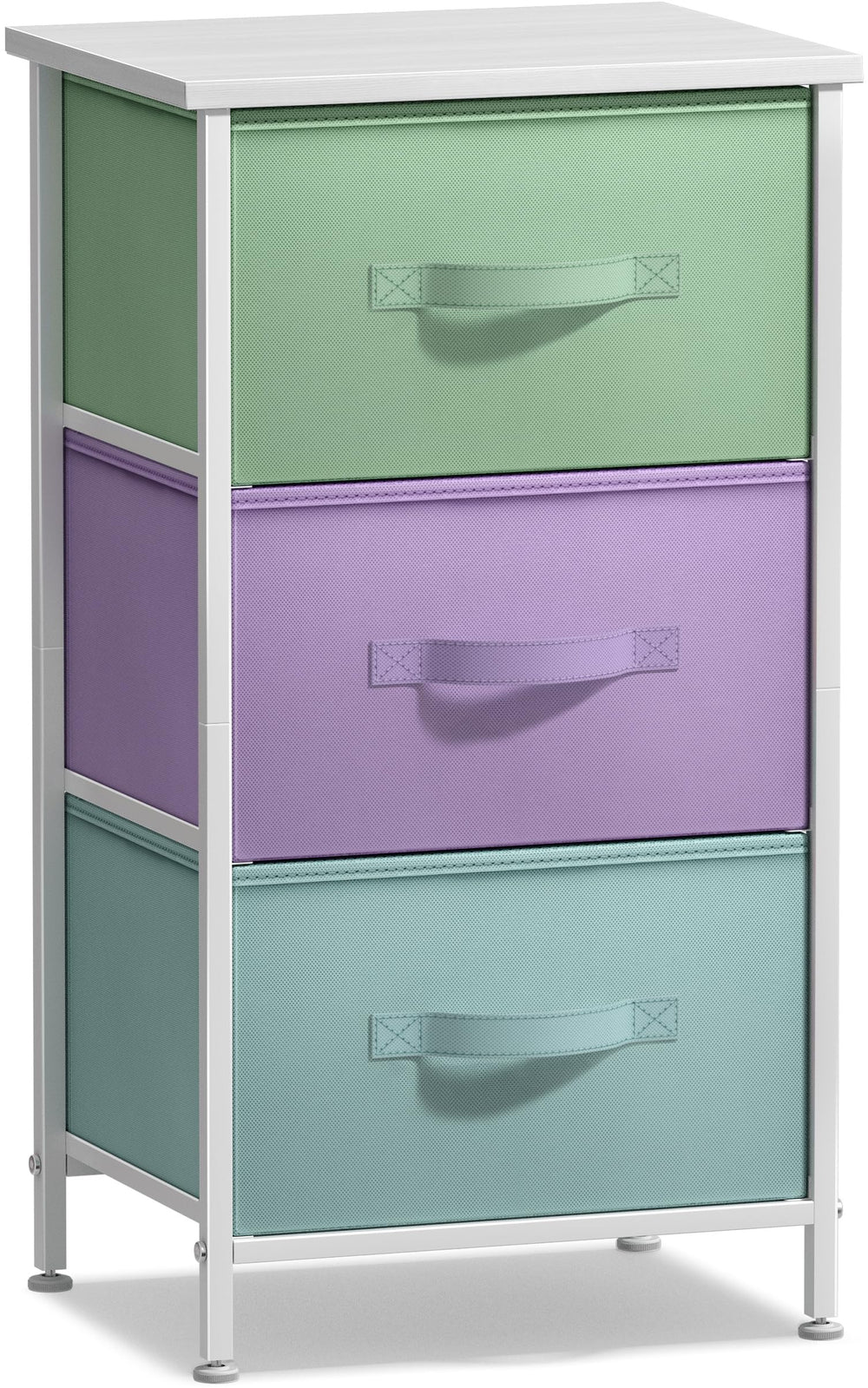 Sorbus nightstand in a compact bedroom setup offering extra organization