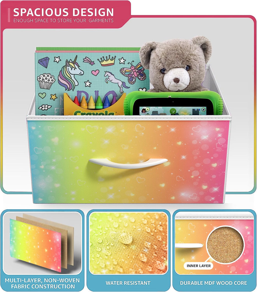 Sorbus nightstand drawers organized for toys and clothing