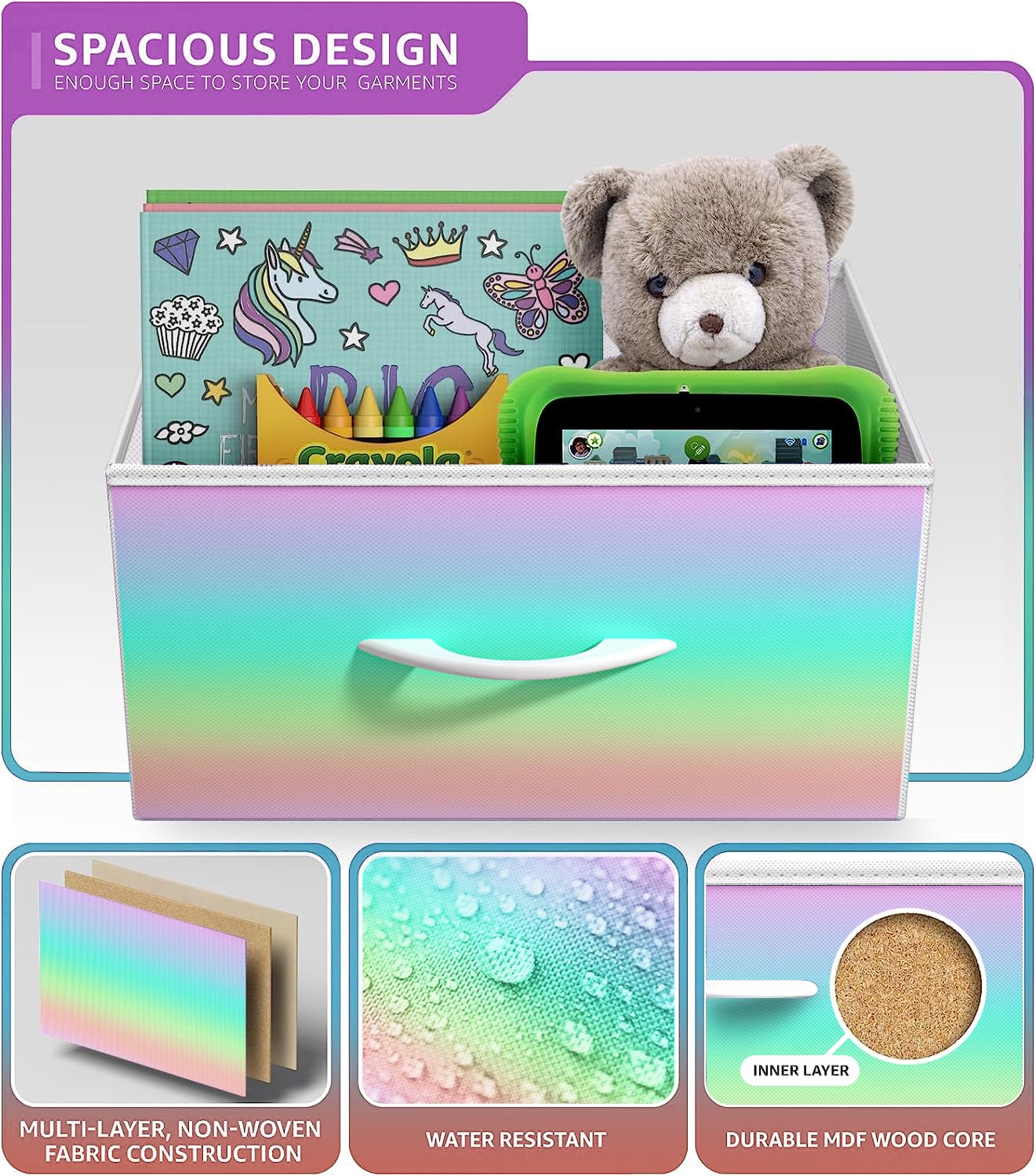 Sorbus nightstand shown in a pastel nursery setting.