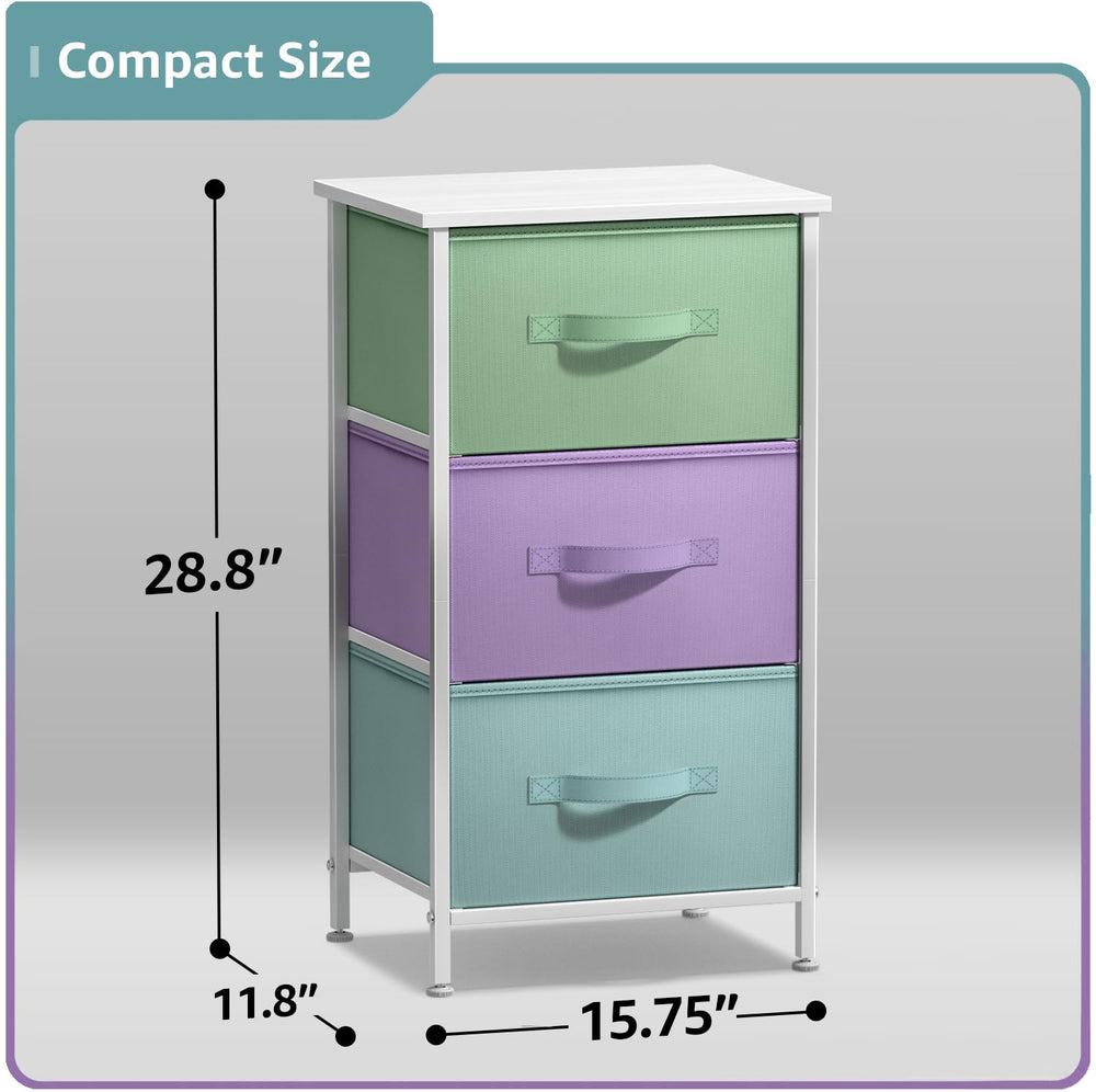 Sorbus nightstand removable fabric drawers for easy cleaning and reconfiguration