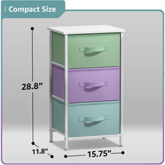 Sorbus nightstand removable fabric drawers for easy cleaning and reconfiguration