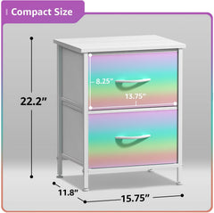 Sorbus nightstand steel frame provides sturdy bedside support.