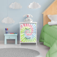Sorbus nightstand's sturdy steel frame supports daily use beside a bed.