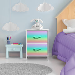 Sorbus nightstand top surface made of white MDF for lamps and books.