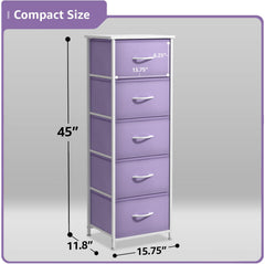 Sorbus steel frame provides sturdy support for tall storage in small spaces.