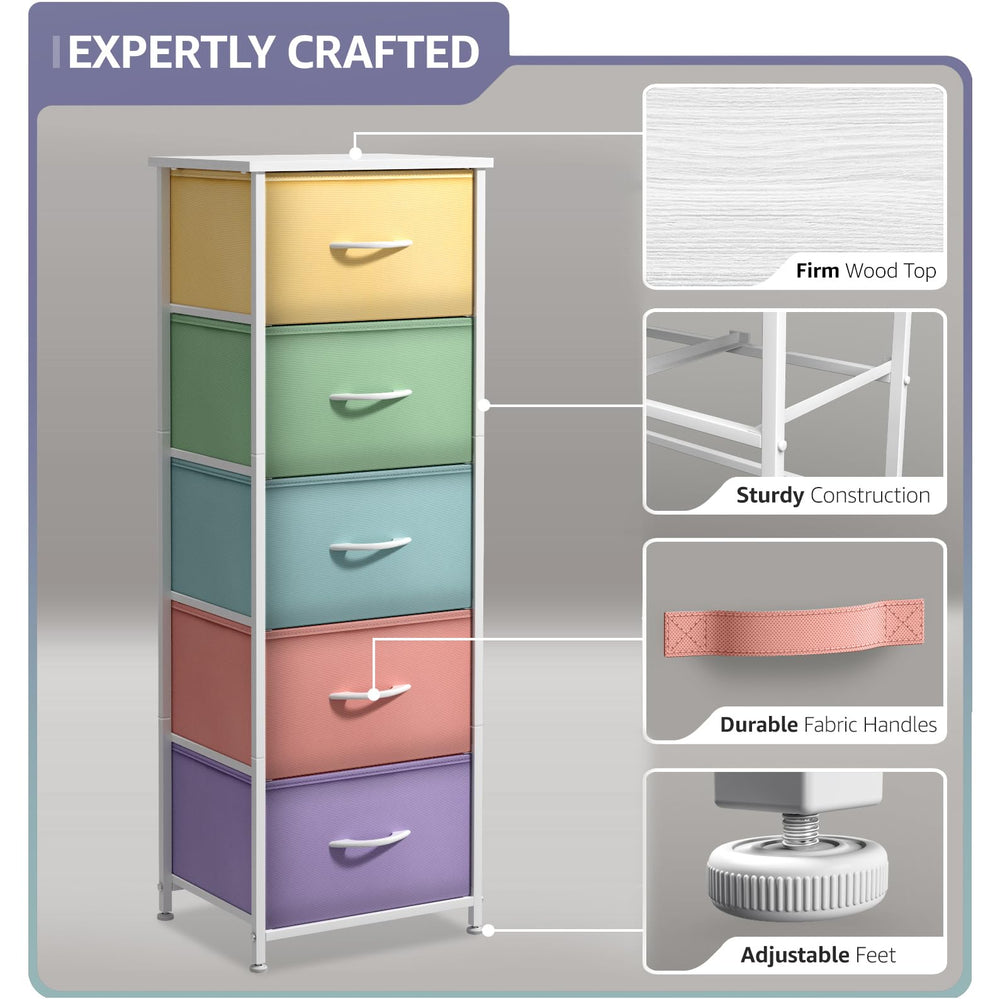 Sorbus steel frame supports a sturdy, durable dresser for daily use.