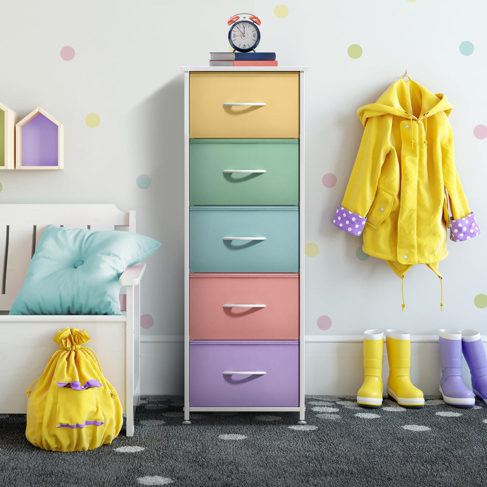 Sorbus storage solution keeps playroom tidy and accessible for kids.