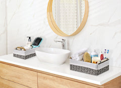 Sorbus diaper-basket with paper rope and linen lining for everyday use