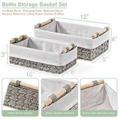 Sorbus linen-basket stores baby linens neatly on a dresser