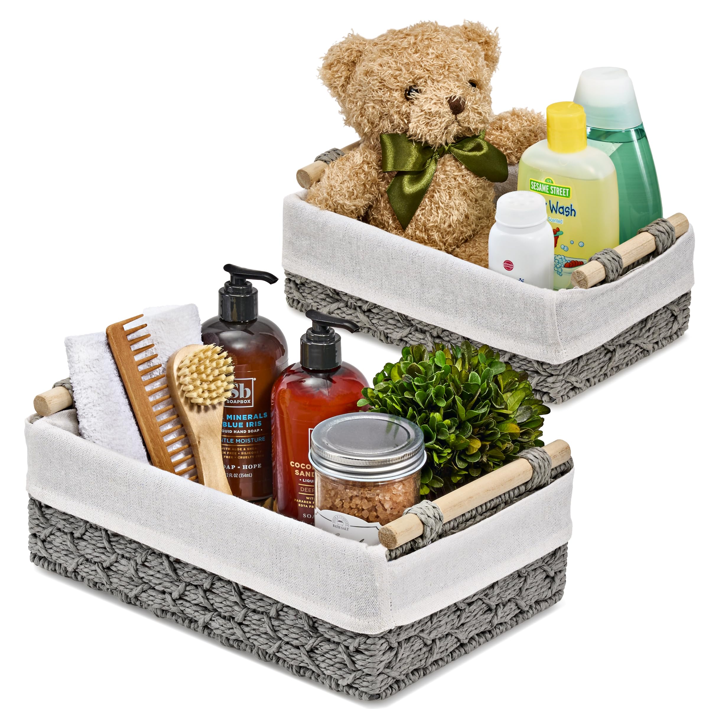 Sorbus wicker nursery set baskets keep essentials organized and accessible