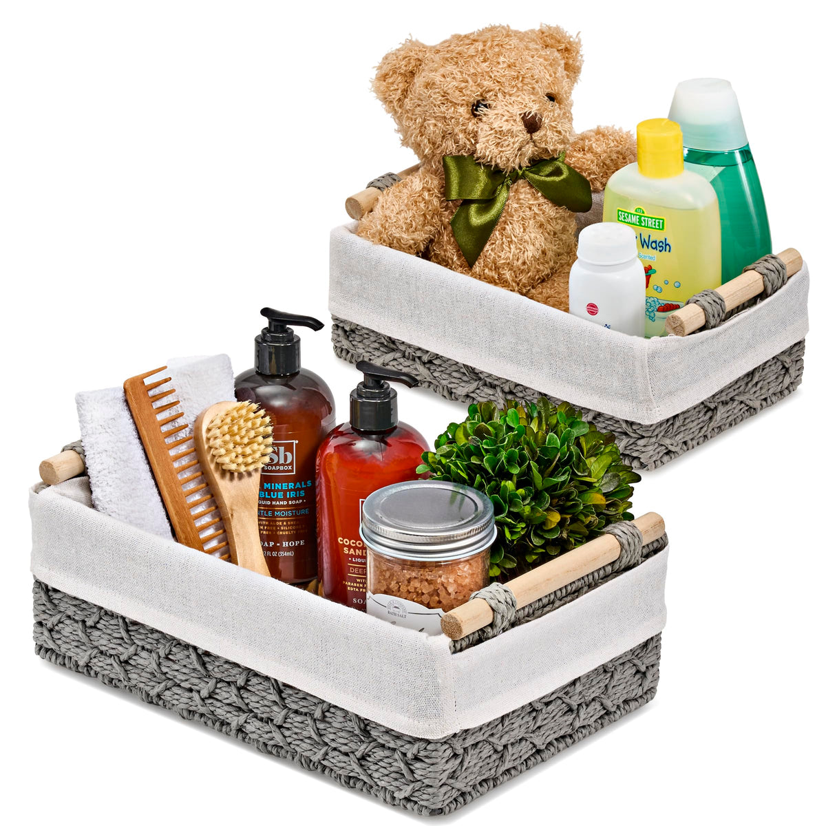 Sorbus wicker nursery set baskets keep essentials organized and accessible