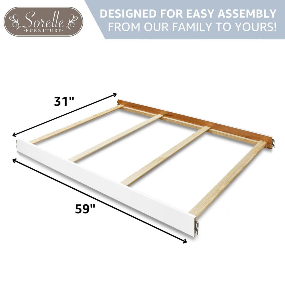Sorelle 215 adult rail enables long-term crib usability and growth