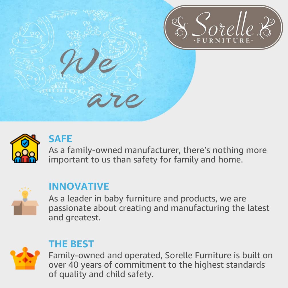 Sorelle 215 JPMA-certified rail ensures safety and durability
