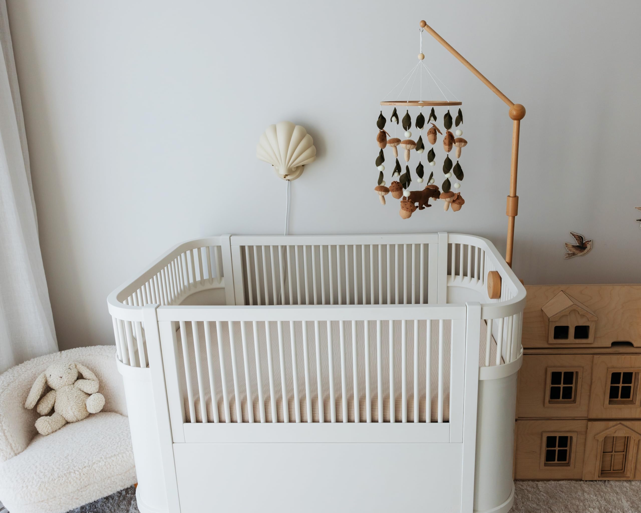 Sorrel and Fern Adjustable mobile allows custom placement for soothing balance