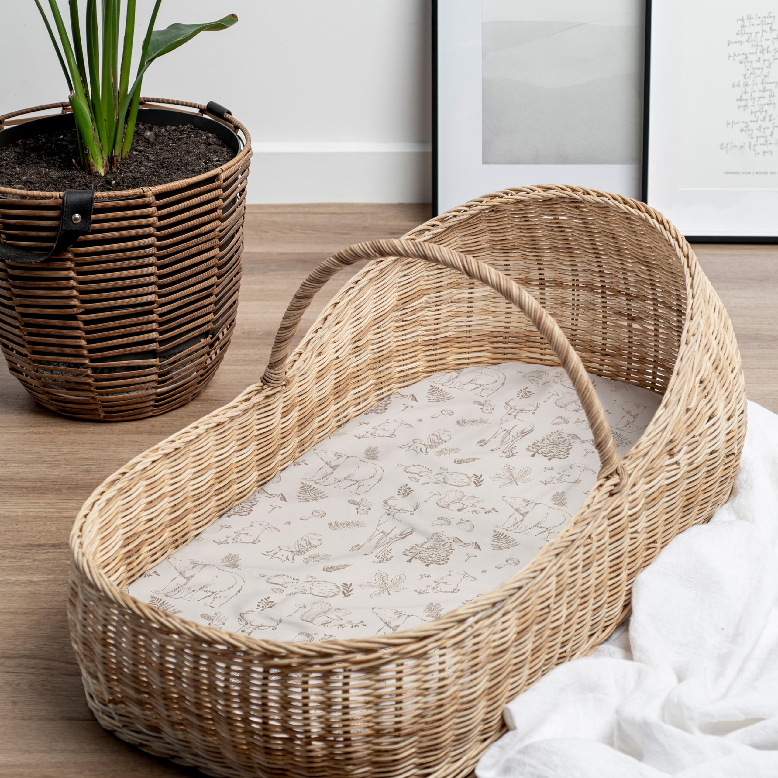 Sorrel + Fern Magic Forest nursery bedding elevates decor while keeping baby comfy.
