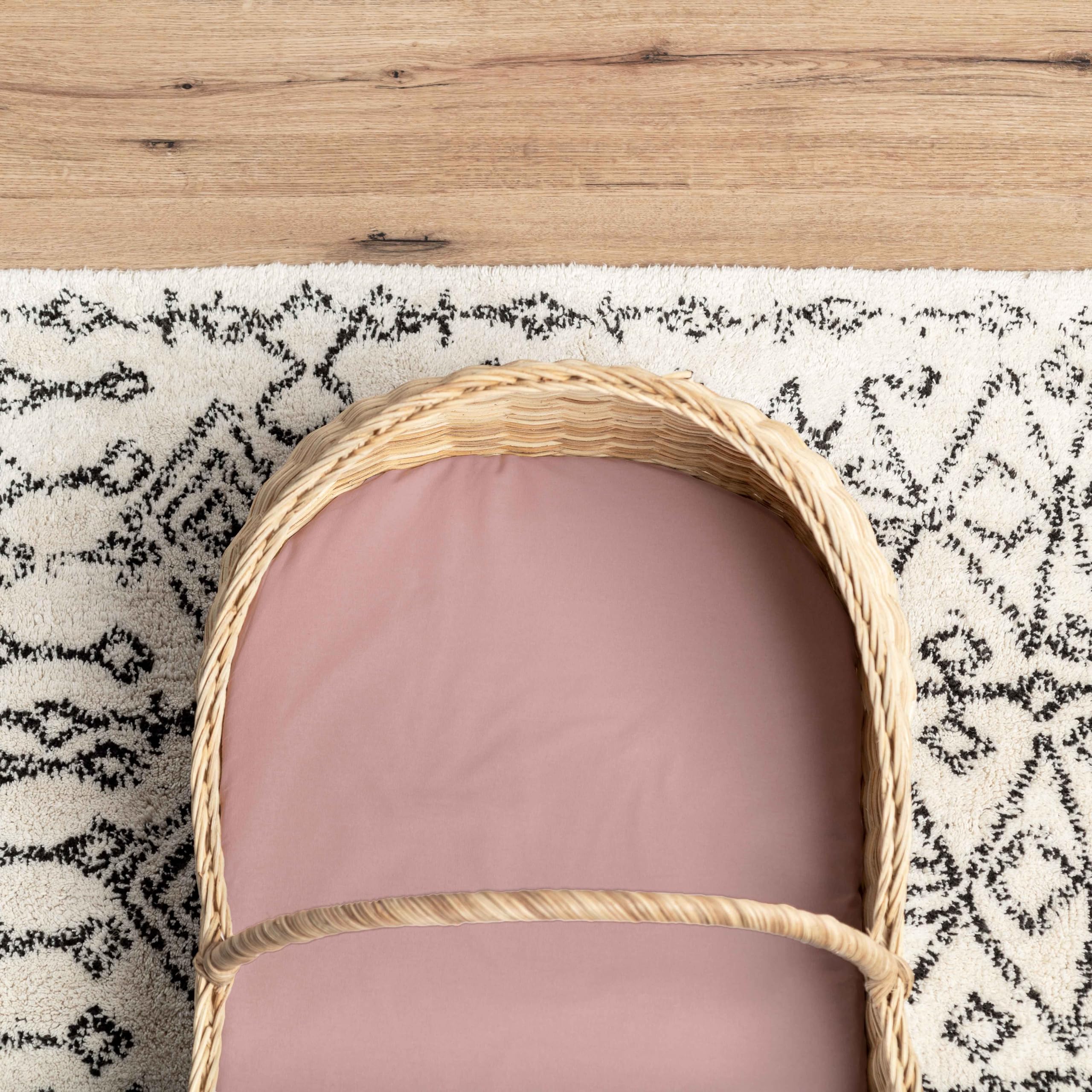 Soft cotton blend material of Sorrel + Fern bassinet sheets