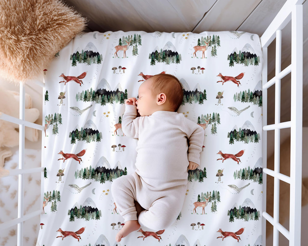Sorrel + Fern compatible with standard and toddler mattresses.