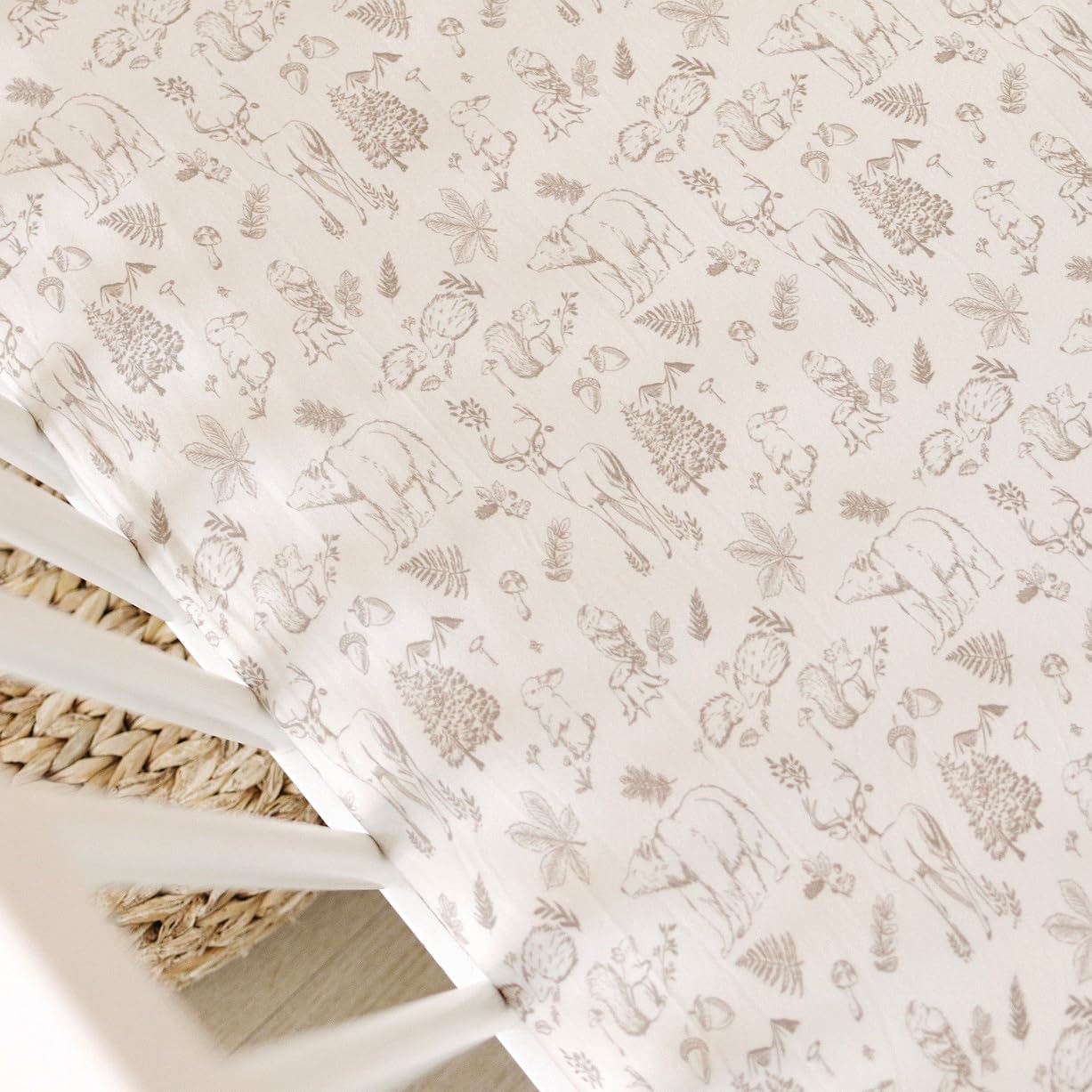 Sorrel + Fern breathable cotton blend helps maintain baby comfort during sleep.