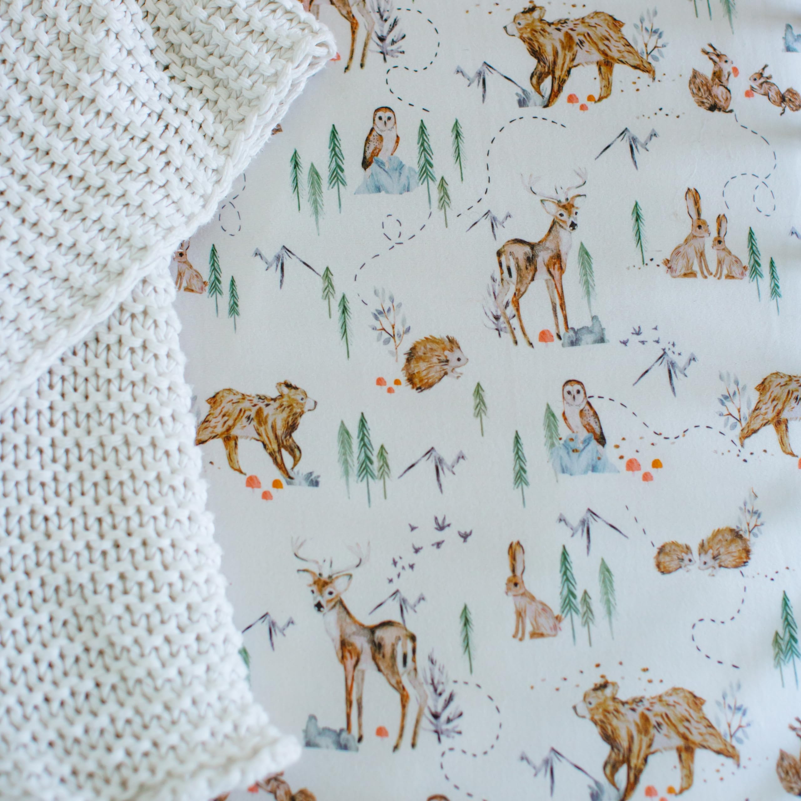 Sorrel + Fern Magic Forest cover ready for quick swap and machine-washable care.