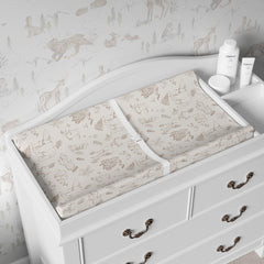 Sorrel + Fern Magic Forest two-pack changing pad covers for easy rotation in nursery.